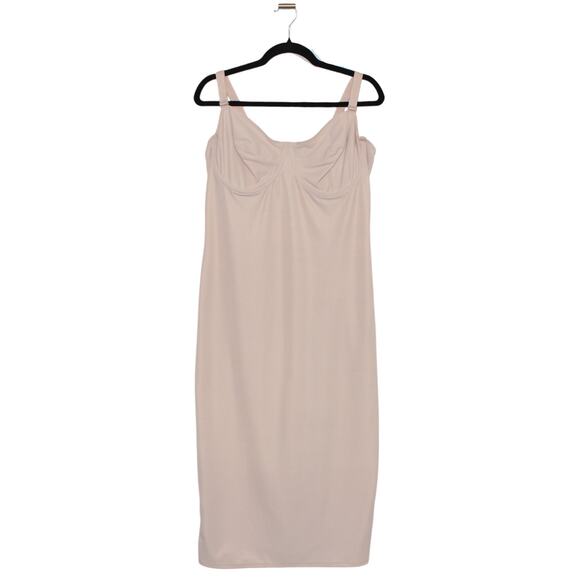 Body Slimmers by Nancy Ganz Slip Dress with Underwire Bra Size XL Beige - Picture 1 of 7